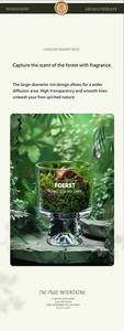 Difusor de Aromaterapia Cilíndrico de Madera de Pino FANDOOS, Extracto de Plantas Naturales, Notas Amaderadas, Fragancia para el Hogar - Product Image 4