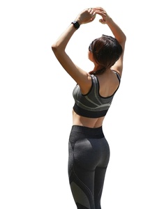 1 pièce Soutien-gorge de sport sans couture pour femme, grande taille, style débardeur de yoga, avec coussinets amovibles, logo frontal, pour la course, style simple, sans armatures - Product Image 6