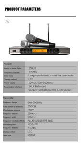 Microphone sans fil portable Xtuga PG10 <span class=keywords><strong>2023</strong></span> 200 points de fréquence, micro professionnel pour scène - Product Image 6