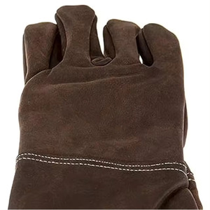 Soldadura Industrial de cuero 15,7 "Guantes de soldadura reforzados de cuero de manga larga Función Guantes de seguridad industrial anticalor - Product Image 6