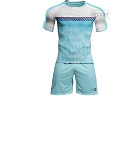 Ensemble de maillots de football respirants à séchage rapide 100% polyester imprimés par sublimation, noms/nombres d'équipe personnalisés, shorts de football personnalisés - Product Image 6