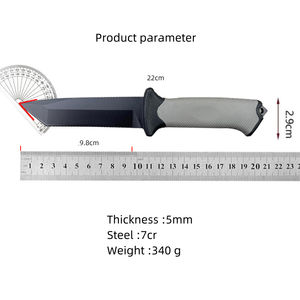Cuchillo de caza de venta directa de fábrica de lujo, acero de alta dureza, hoja fija de supervivencia para acampar súper afilada, cuchillo Bowie personalizado OEM ODM - Product Image 4