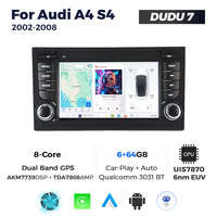 DUDUAUTO DUDU7 7870 Reproductor de Navegación para Auto Android Dual DIN de Última Generación para Audi A3 S3 2003-2012 de 7 Pulgadas con 4G LTE GPS WIFI BT
