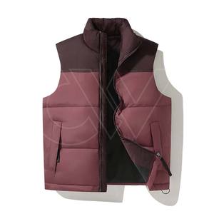 Custom Logo Winter <b>Quilted</b> Sleeveless Jacket Plus Size Men's Vest <b>Waistcoats</b> Puffer Men's Vest - Product Image 5