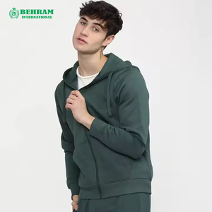 Men's Winter Zip Hoodies High Quality 100% Cotton <b>Sweatshirts</b> Solid Color Thick <b>Plain</b> Dyed Classics Comfortable Breathable Quick - Product Image 4