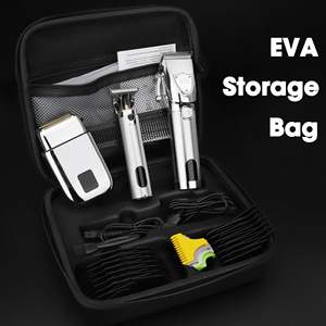 Juego de Cortapelos Eléctricos Recargables Profesionales para Hombre, Kit de Barbería de 3 Piezas, Afeitadora Manual Francesa, Recortadora de Barba - Product Image 1