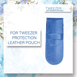 Pinzas de Cejas de Alta Calidad con Punta Inclinada de Color Azul, Removedor de Vello de la Frente, Pinzas de Cejas Hechas de Acero Inoxidable - Product Image 4