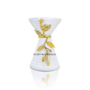 Espejo Brillante De plata de calidad superior pulido y chapado en oro diseñador único quemador de incienso de Metal de alta calidad de la India - Product Image 5