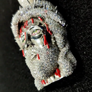Colgante de diamante con corte de Jesús certificado IGI para hombre, plata 925 con estilo hip-hop helado, abalorio personalizado chapado en oro para fiestas - Product Image 2