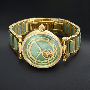 Reloj Mecánico Automático GEZFEEL Diseño Clásico GFL-Z1223G para Hombre y Mujer, Reloj de Jade de Lujo, Certificado por el Fabricante - Product Image 4