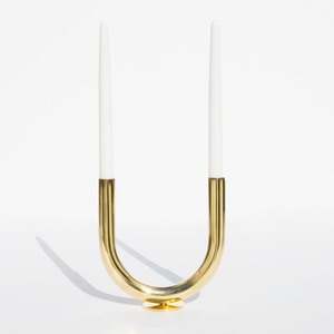 Bougeoir en laiton moderne Bâton de table Bougeoirs décoratifs pour mariage Bougeoir de luxe en métal doré pour la décoration intérieure - Product Image 5