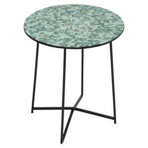 Modern Wooden <b>Outdoor</b> Pastoral Colorful Mosaic <b>Dining</b> <b>Table</b> Chair Set Home Furniture Hotel Bistro Coffee Shop Garden Courtyard - Product Image 1