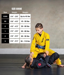 BJJ GI jiu jitsu brasileño niños kimono artes marciales GI uniforme de agarre ligero para niños algodón suave costura duradera - Product Image 5