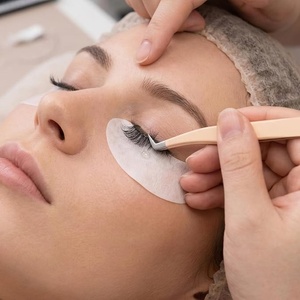 Pince à épiler pour cils avec brosse, en acier inoxydable, outils de précision, pointe diamantée, courbée, droite, pour isolation et volume intense - Product Image 5