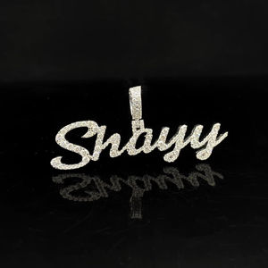 Colgante Unisex de Acero Inoxidable Chapado en Plata con Diamantes de Imitación CZ Personalizado de Moda Hip Hop - Product Image 1