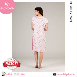 Camisón personalizable Rosa 100% rayón para mujer, camisón hasta el tobillo con estampado de cisnes, ropa de salón de talla grande - Product Image 6