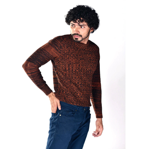 เสื้อกันหนาวแบบสวมหัวสำหรับผู้ชาย,เสื้อสเวตเตอร์ถักเสื้อสเวตเตอร์ลำลองเสื้อคอลูกเรือสีพื้นสำหรับใส่ทำงาน - Product Image 5