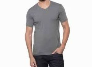 T-shirts décontractés en coton pour hommes grande taille, col en V doux avec design vierge respirant pour une utilisation promotionnelle - Product Image 4
