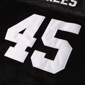 Cool Loose Fit Plus Size Fútbol Ropa deportiva Camiseta Letras bordadas Números Malla transpirable Frente Ropa de fútbol americano - Product Image 3