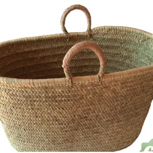 French Baskets <b>Big</b> <b>Big</b> Tote French Basket Moroccan Basket Straw Bag French Market Basket Beach Bag Straw Bag - Product Image 1