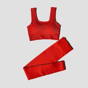 2 Pieces Women Yoga Set Women Sportswear Gym <b>Top</b> Y-shape Bra Fitness High <b>Waist</b> Leggings Workout Sports Clothes Tracksuits - Product Image 3