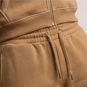 ชุดเซ็ตเสื้อฮู้ดดี้และกางเกงขายาวทรงบาน สไตล์สตรีทแวร์  แบบซิป  ตกแต่งด้วยลายปะ  ล้างสีแบบแอซิด  สำหรับผู้ชายและผู้หญิง  สีสั่งทำได้ - Product Image 5