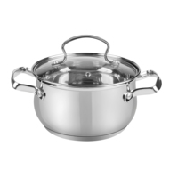 Ensemble de casseroles de cuisine de luxe en acier inoxydable à induction, 6 pièces, double poignée, écologiques, de haute qualité, vente en gros personnalisée