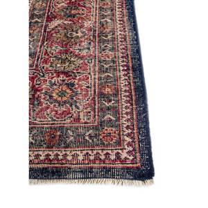 Alfombra de Lana Azul Vintage Hecha a Mano Pae-5052, Felpa para Sala de Estar, Pasillo, Habitación Juvenil, con Medallón Rectangular Abstracto - Product Image 4