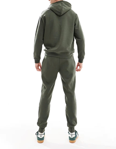 Survêtement surdimensionné à logo imprimé bouffant personnalisé le plus vendu 100% coton 400 GSM ensemble de survêtement lourd deux pièces pour hommes - Product Image 6