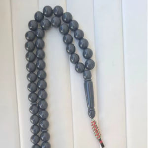 ลูกประคำสีน้ำตาล ทำจากเรซิ่น แบบมีพู่สีเหลือง สไตล์ตุรกี สำหรับชาวมุสลิม - Product Image 3