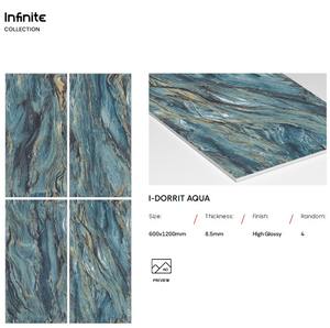 Carreaux de sol et de mur en porcelaine émaillée aspect marbre onyx de haute qualité 600X1200mm antidérapants, polis à haute brillance pour la maison, le salon - Product Image 3