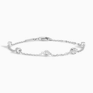 Pulsera con Bisel de Diamantes Cultivados en Laboratorio, 0.45 Quilates, Oro Rosa de 10K, Certificado IGI, Joyería Fina Minimalista para Mujer, Regalo de Boda - Product Image 3