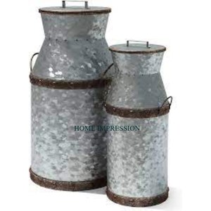 Seau à lait galvanisé moderne fait à la main peut de lait personnalisé et seau de stockage de lait à vendre de fabrication et exportateur indiens - Product Image 3