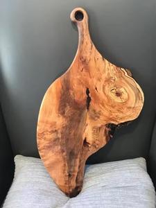 Grande planche à découper standard en bois d'acacia naturel fait à la main avec poignée Planche à découper de légumes bon marché pour la cuisine - Product Image 2