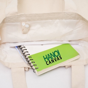 Large Capacity Stylish Eco-Friendly Canvas Tote Shoulder <b>Bag</b> with <b>Long</b> Cotton Handle Multi-Functional Customized Shopping <b>Bag</b> - Product Image 5