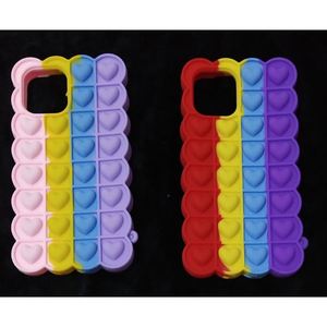 Coque de téléphone Caser Pop Bubble en silicone, design cœur, antichoc, pour Iphone 11Pro 14Plus A32 A02S XR, emballée en détail - Product Image 3