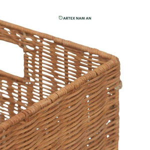 Panier cube de rangement en rotin fabriqué à la main pour la décoration et l'organisation de la maison moderne - Product Image 4