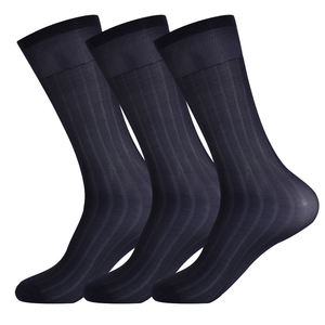 100% haute qualité Design élégant classique hommes robe formelle chaussettes motif solide Logo personnalisé pointu bureau Look prix meilleur produit - Product Image 3