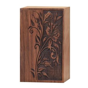 กล่องใส่เถ้ากระดูกทรงสี่เหลี่ยมขนาดเล็กหรูหราคลาสสิกของที่ระลึกที่ระลึกหรูหราสำหรับมนุษย์และสัตว์เลี้ยงที่ทำด้วยมือและเป็นมิตรกับสิ่งแวดล้อม - Product Image 1