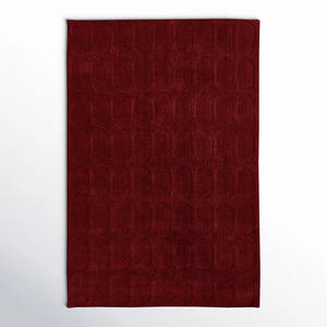 Alfombra de Lana granate hecha a mano moderna alfombra de textura sólida para decoración elegante del hogar regalo de Navidad precio al por mayor - Product Image 5