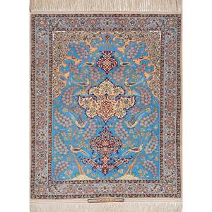 Tapis Jaipur US Gulmarg bleu, tapis en laine noué à la main, Pae-5002, motif médaillon, tapis de salon, taille 9x12, pour la décoration de la maison - Product Image 1