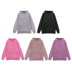 เสื้อฮู้ดผ้าบาติกสำหรับผู้ชาย370GSM แบบกำหนดเองมีฮู้ดโอเวอร์ไซส์ผ้าฝ้ายเทอร์รี่มีฮู้ดผ้าเช็ดกรดสำหรับผู้ชาย - Product Image 3