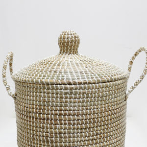 Vente chaude Vietnamien À La Main Seagrass Blanchisserie Panier De Stockage Panier Avec Couverture Multifonctionnel Pliant Caractéristique - Product Image 4