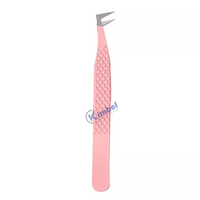 Pincettes à cils de bonne qualité, pointe en Fiber, Plasma, or Rose, Volume, pincettes à cils