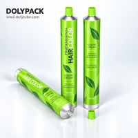 Tube d'emballage en aluminium pliable personnalisé vide de 90 ml, 100 ml, 120 ml pour crème, lotion, coloration capillaire et pâte colorante