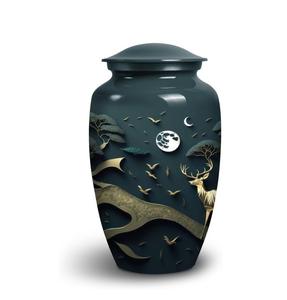 Ciervo dorado en el bosque Urnas de cremación para cenizas adultas Entierro para papá Urna Hombre y mujer Funeral Hombres Mujeres Urna conmemorativa Tamaño personalizado - Product Image 1