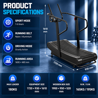 Tapis roulant incurvé BN à fonctionnement silencieux, posture de course naturelle, haute capacité de charge, machine de musculation professionnelle pour studio et salle de sport
