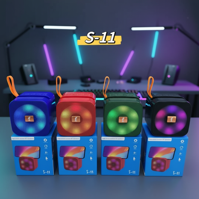 S11 Portable Speaker Super Bass Loud Boombox USB TF Card RGB Light Big Battery Wireless Soundbox Hot Selling in Africa