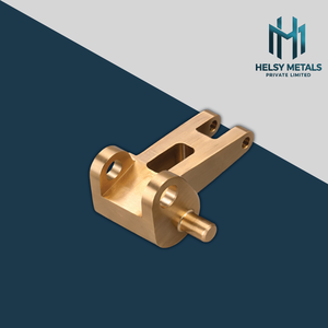 Durable Brass Linkage <b>Bracket</b> VMC Machined Precision Connector Arm with Threaded Mounting Points for Machinery and OEM Assembly - Product Image 1