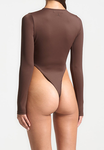 Long Sleeve <b>Compression</b> Bodysuit Yoga Slim Fit One Piece Swimwear Tight <b>Compression</b> Fitness Bodysuit Women - Product Image 6